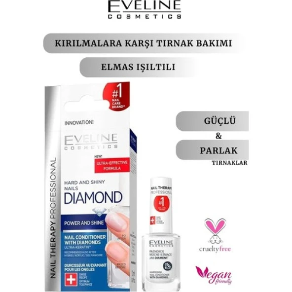 Eveline Cosmetics Diamond Hard And Shiny Nail Conditioner Elmas Tırnak Sert 12 ml