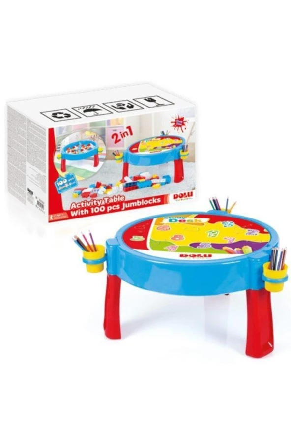 Aktivite Masası 2 In 1 Mega Bloklu 100 Parça - 2