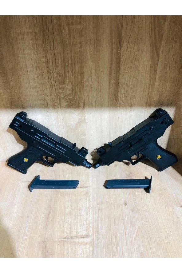 Boncuklu 2 adet Uzi Silah + 42 Paket Mermi - 3