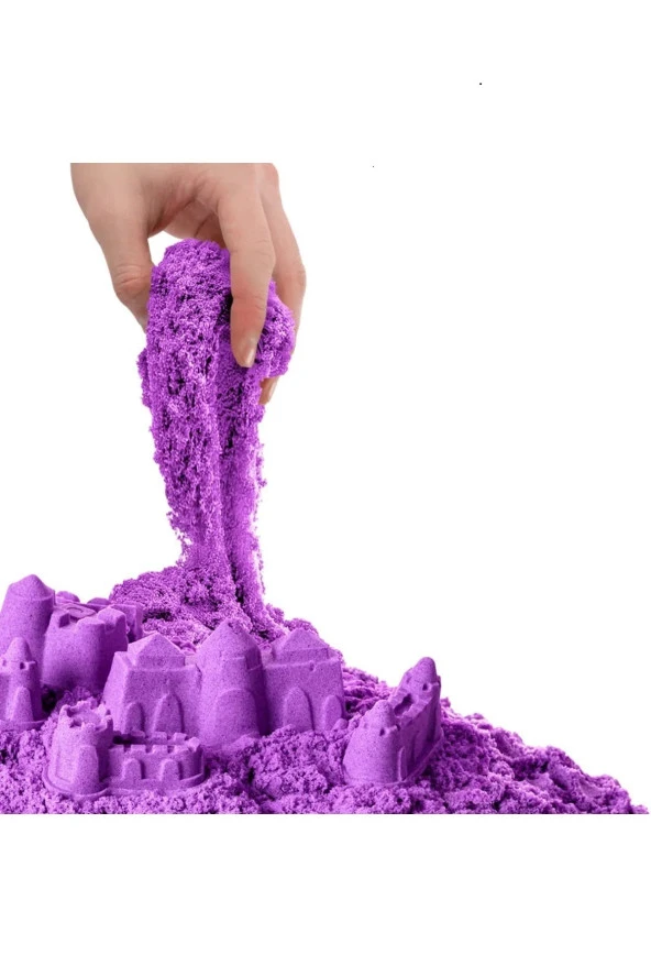Eğitici Kinetik  Kum Aksesuarlı Kinetik Oyun Kumu (1000 Gr.)  Art Sand Kumu-MOR - 4