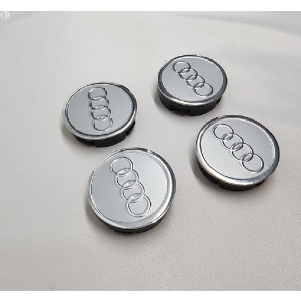 Jant Göbeği Audi 65/60 (60MM Yuva) 4'lü Set Silver