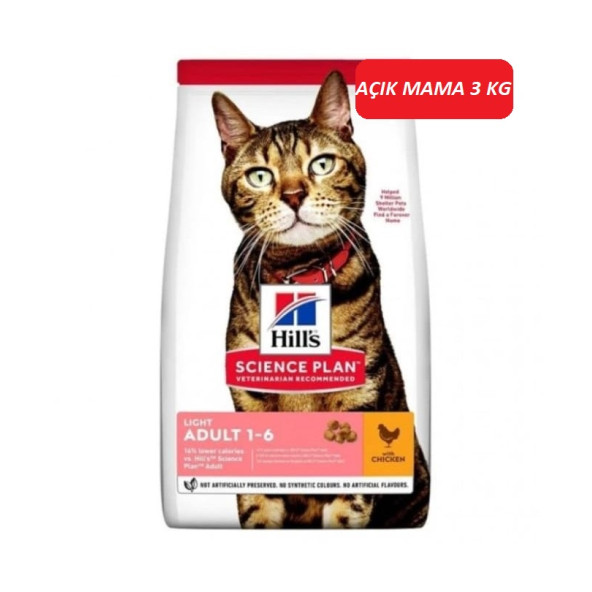 Hill's Light Tavuklu Yetişkin Kedi Maması 3 KG