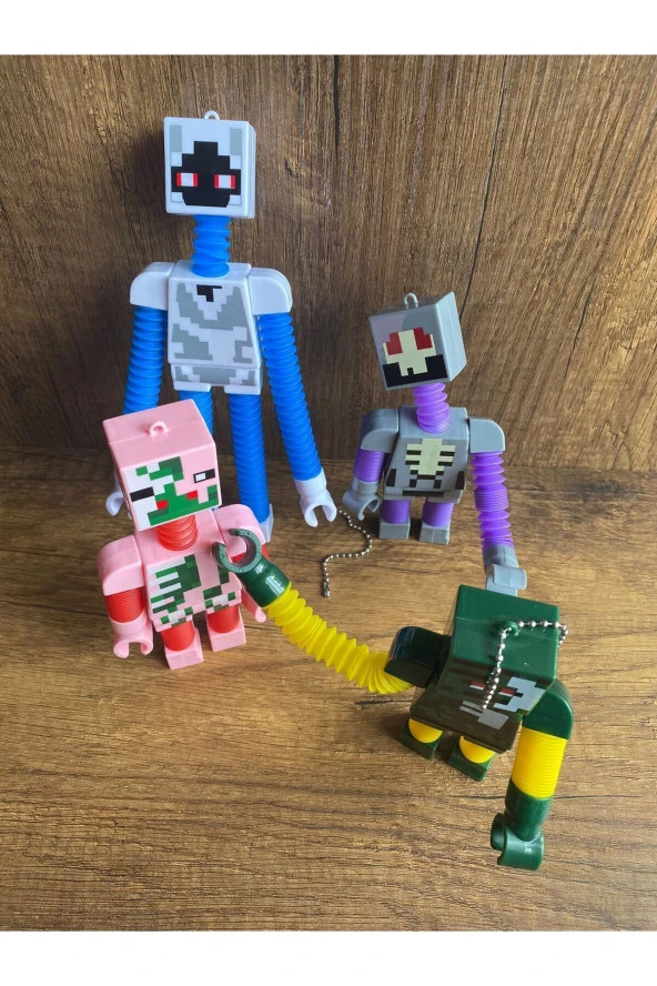 Minecraft Figürleri oyuncak minecraft kolları ayakları uzayan figürler ışıklı