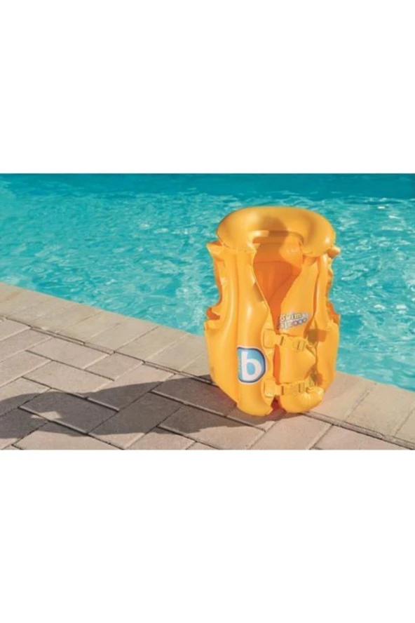 Unisex Çocuk Sarı Can Yeleği 51x46 cm - 32034 - 3