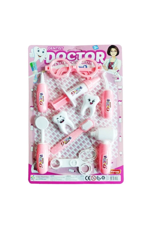 Çantalı Diş Doktoru Seti - Pembe