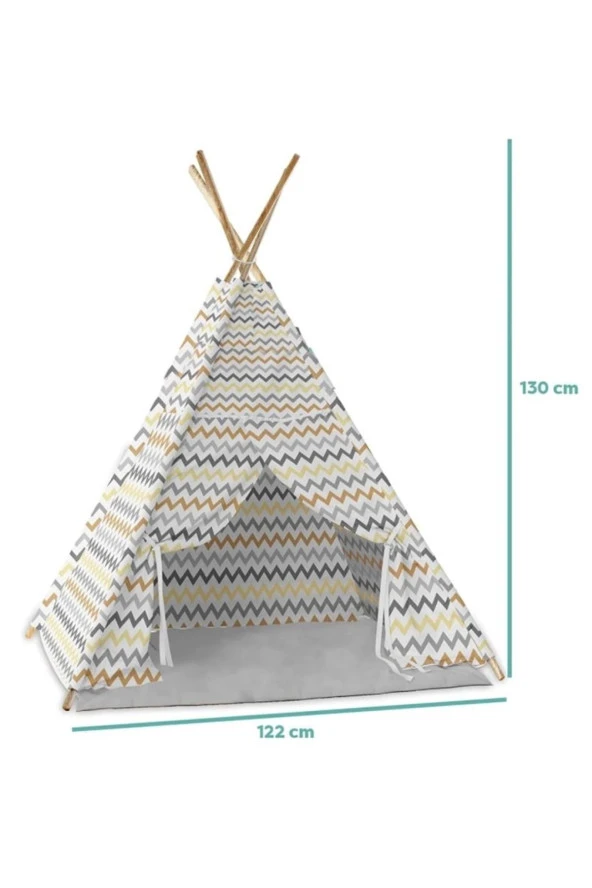 Ahşap Zigzag Oyun Çadırı - 2