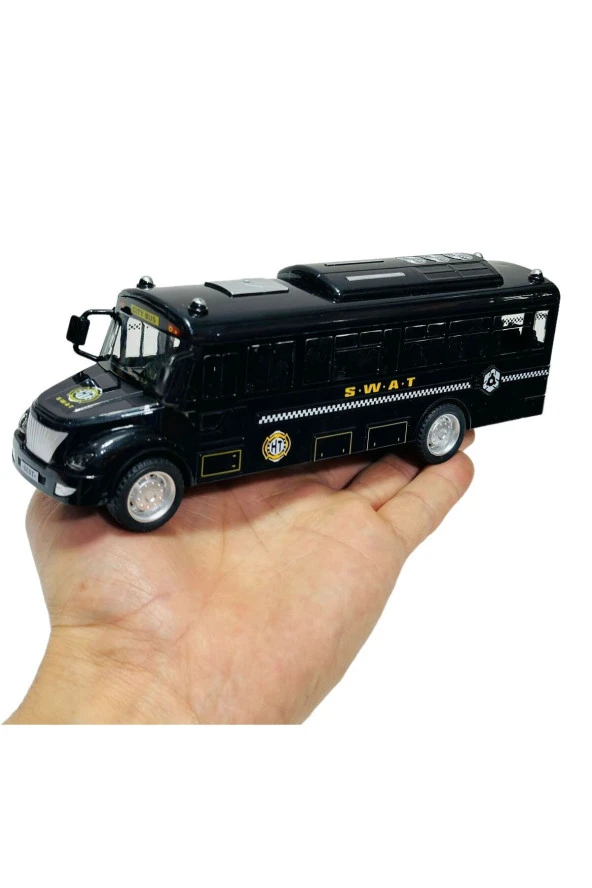 Otobüs Oyuncak Siren Sesli Polis Otobüsü Işıklı 23 Cm - 2