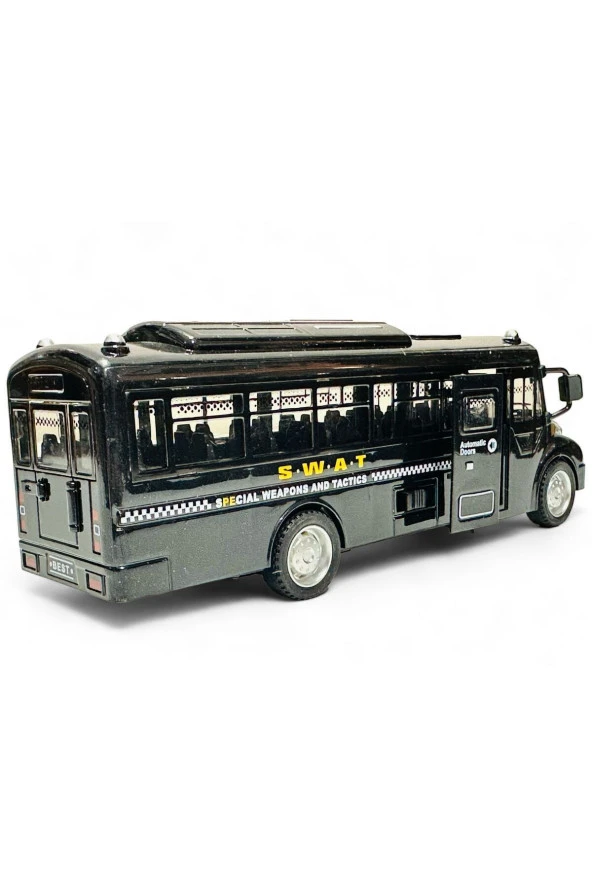 Otobüs Oyuncak Siren Sesli Polis Otobüsü Işıklı 23 Cm - 3