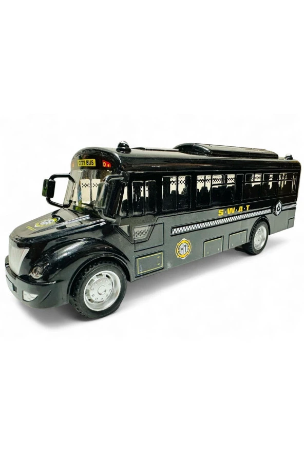 Otobüs Oyuncak Siren Sesli Polis Otobüsü Işıklı 23 Cm - 4
