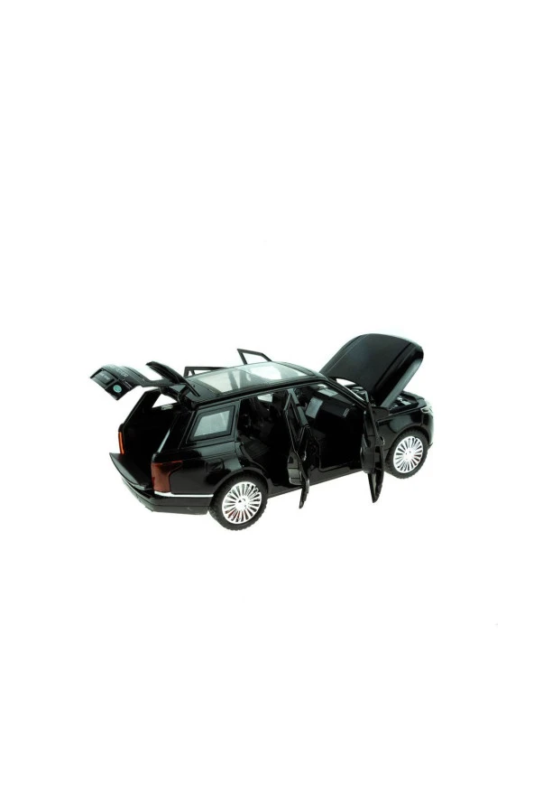 1:24 Ölçek Metal Model Super Suv Çek Bırak Işıklı Sesli Siyah - 2