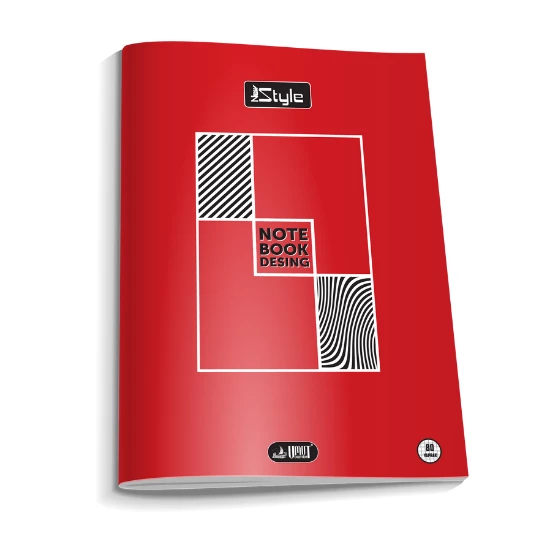 a4 boy plastik kapak 60  yaprak kareli defter kenarı kırmızı çizgili 1 adet newstyle - 6