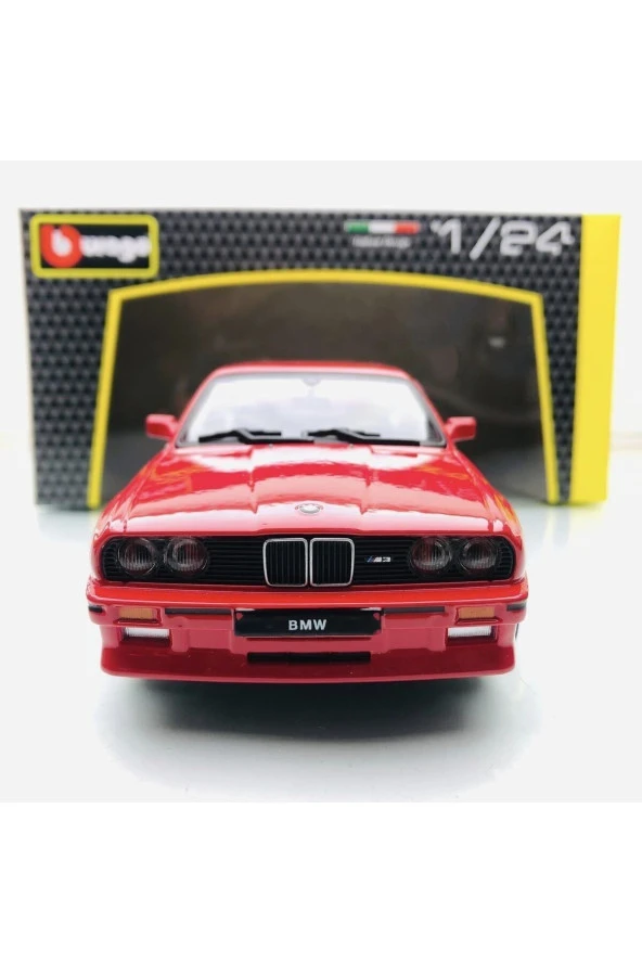 Yeni - New 1988 BMW M3 (E30) Red 1:24 Ölçek Burago Marka - 3