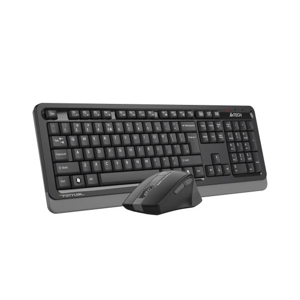 A4 TECH FG1035 Kablosuz Q Trk Optic Mouse Siyah/Gri Multimedya Klavye - Mouse Set - 2