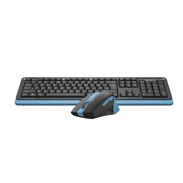 A4 TECH FG1035 Kablosuz Q Trk Optic Mouse Siyah/Mavi Multimedya Klavye - Mouse Set - Resim 4