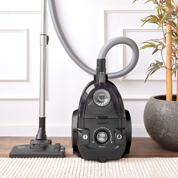 Karaca Vantuz High Force F2 Yatay Süpürge Matte Black Silver - Resim 2