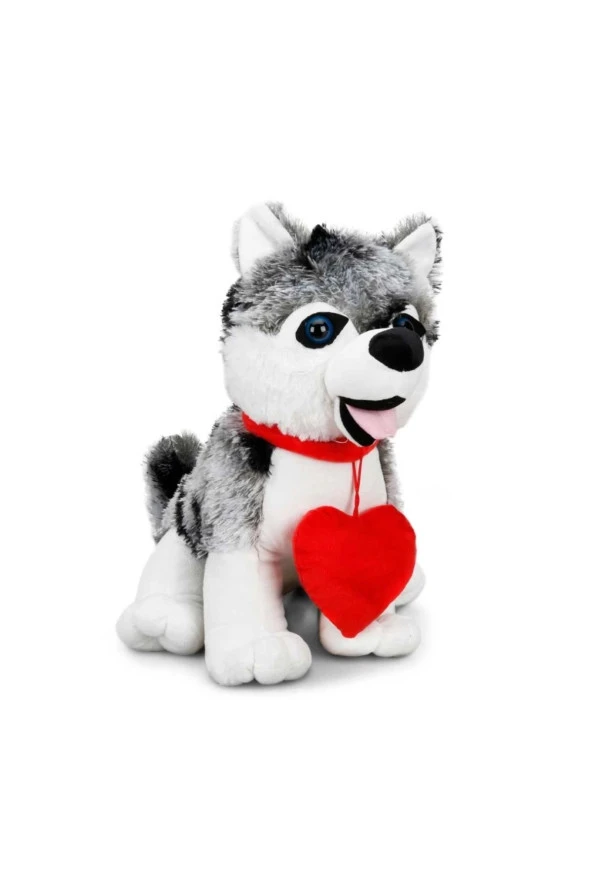 OTURAN KALPLİ PELUŞ HUSKY KÖPEK - 1