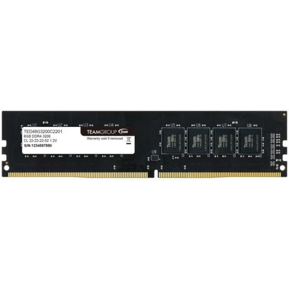 TEAM 8GB DDR4 3200MHZ CL22 RC RAM ELITE TED48G3200C2201