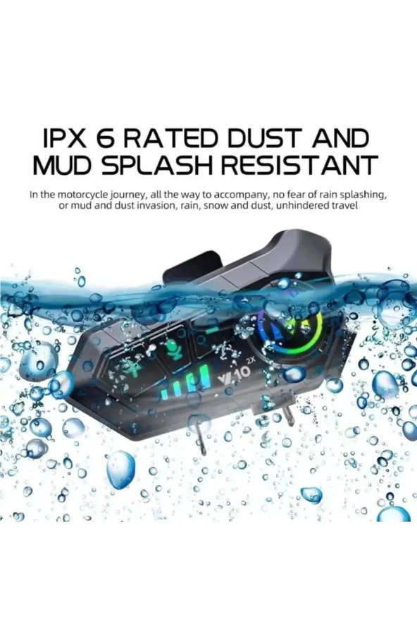 Kask Intercom Bluetooth Kulaklık Y10 Bluetooth Motosiklet Kulaklık 5.0 Motosiklet Kulaklık - 3