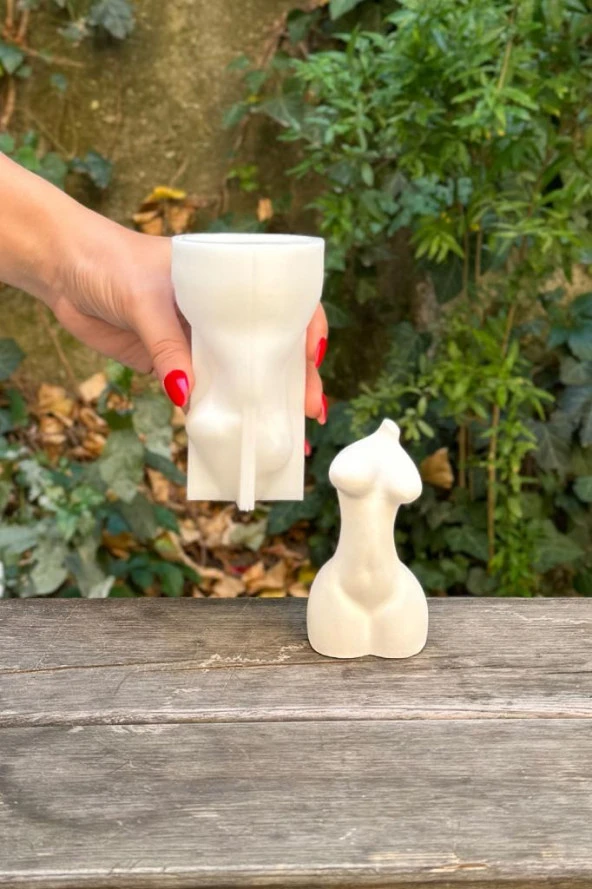 Kadın İnce Bel Silikon Mum Kalıbı - Resim 2