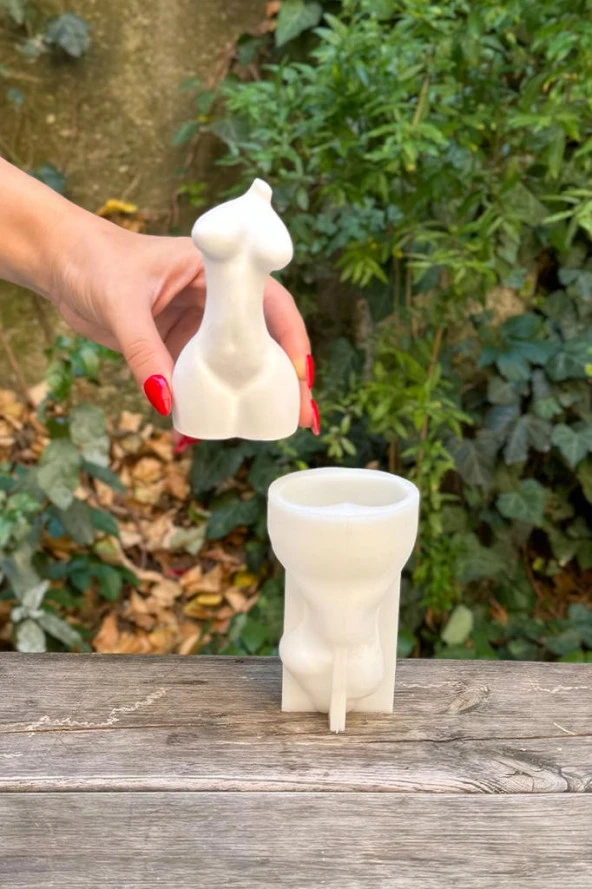 Kadın İnce Bel Silikon Mum Kalıbı - Resim 3