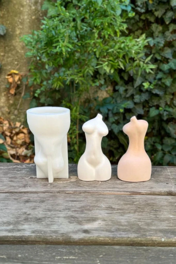 Kadın İnce Bel Silikon Mum Kalıbı - Resim 4