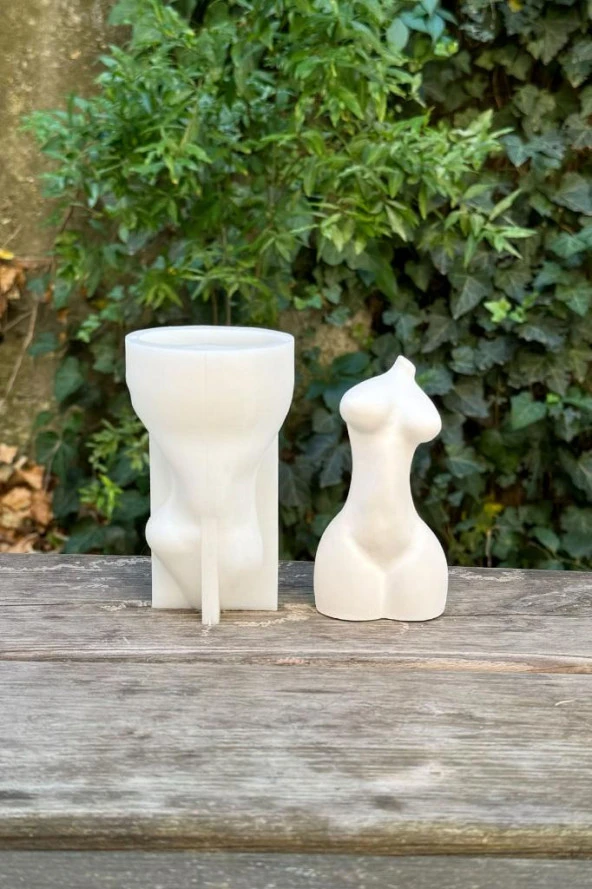 Kadın İnce Bel Silikon Mum Kalıbı - Resim 5