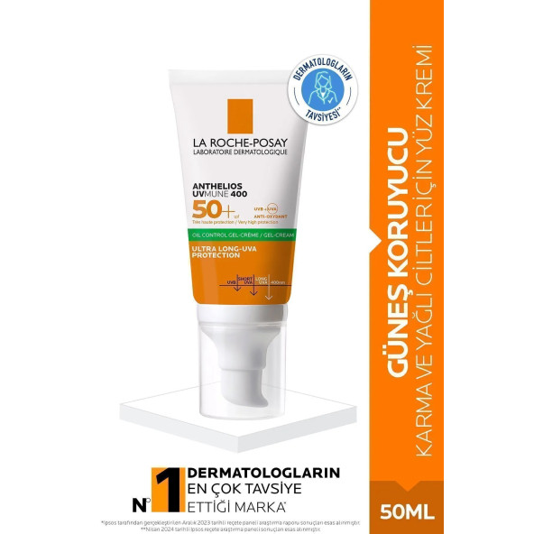 La Roche-Posay Anthelios UVmune 400 Oil Control 50 Faktör Jel Güneş Kremi 50 ml