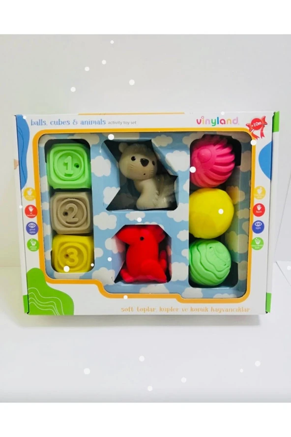 8'li Yumuşak Eğitici Top, Küp ve Hayvancıklar - 2