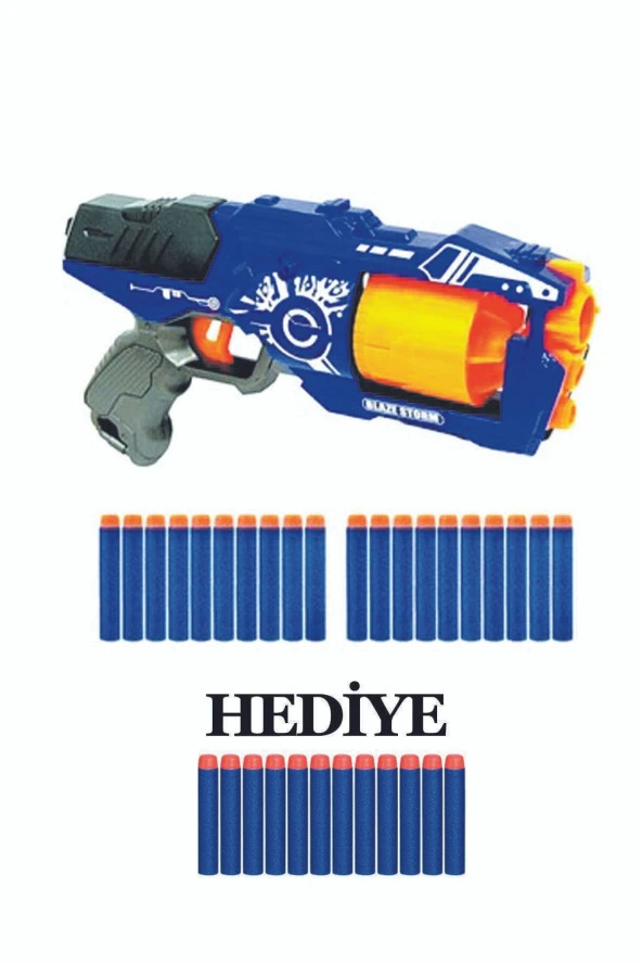 Stil Sünger Mermi Fırlatan Nişancı Oyuncak Blaze Storm Tabanca 32 Mermili - 2