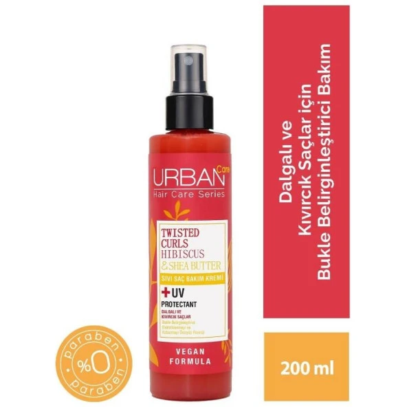 Urban Care Curl Hibiscus Water & Shea Butter Sıvı Saç Bakım Kremi 200 ml