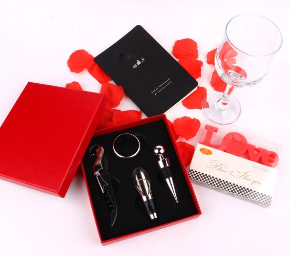 Premium Kutulu Şarap Kadeh Bardağı Tirbüşon Seti Mum Şarap Tadım Defteri Seti - 2