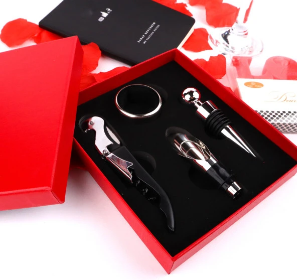 Premium Kutulu Şarap Kadeh Bardağı Tirbüşon Seti Mum Şarap Tadım Defteri Seti - 4