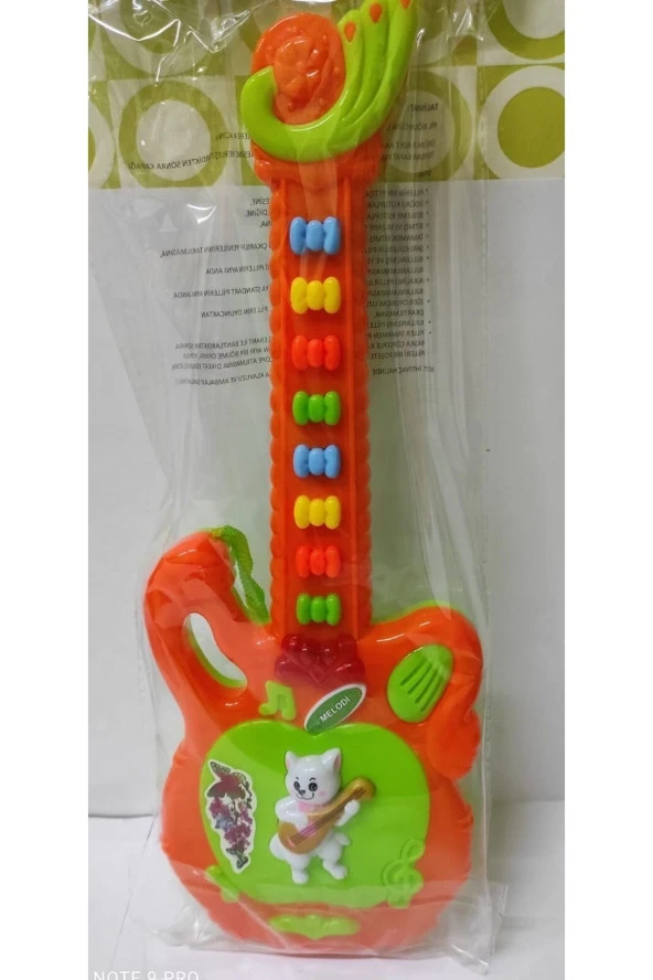 Oyuncak Gitar Pilli Sesli Işıklı Müzikli Eğitici Oyuncak Müzik Aleti