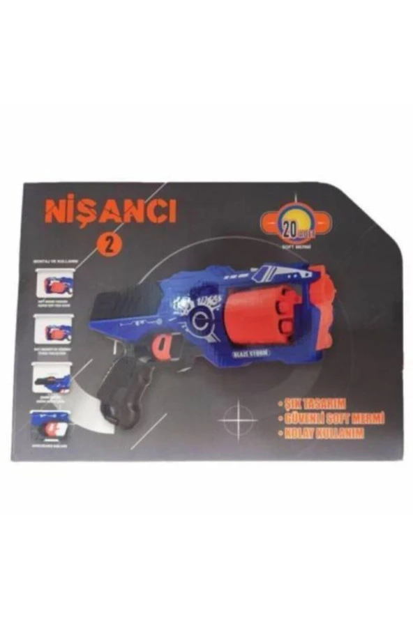 Stil Sünger Mermi Fırlatan Nişancı Oyuncak Blaze Storm Tabanca - 4
