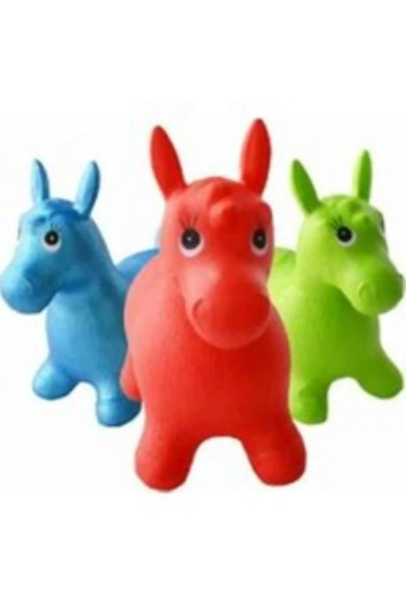 Şişme Eşek Zıp Zıp Pilates & Jimnastik At Geyik Kuzu Çocuk Bebek Şişme Hayvan - 5