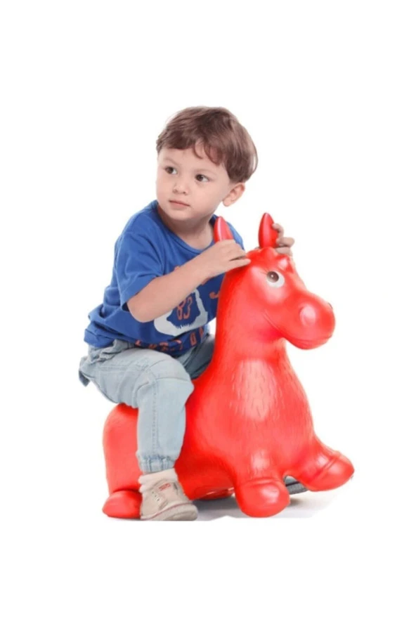 Şişme Eşek Zıp Zıp Pilates & Jimnastik At Geyik Kuzu Çocuk Bebek Şişme Hayvan - 7