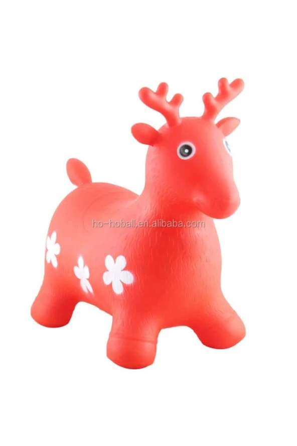 Şişme Eşek Zıp Zıp Pilates & Jimnastik At Geyik Kuzu Çocuk Bebek Şişme Hayvan - 8