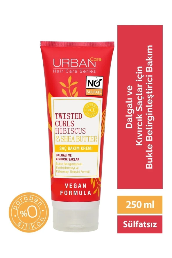 Hibiscus&shea Butter Kıvırcık Ve Dalgalı Saçlara Özel Saç Kremi-sülfatsız-250ml-vegan