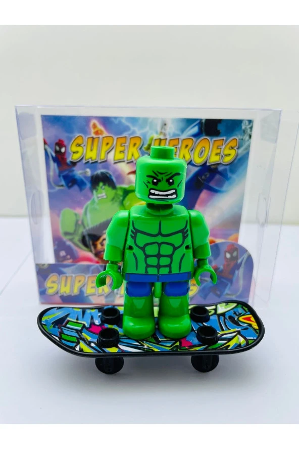 Kaykaylı Hulk Lego Karakteri Tekli Figür Set