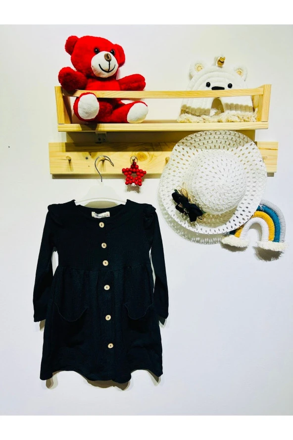 2-3-4-5 Yaş Etekli Şapkalı Elbise - 2