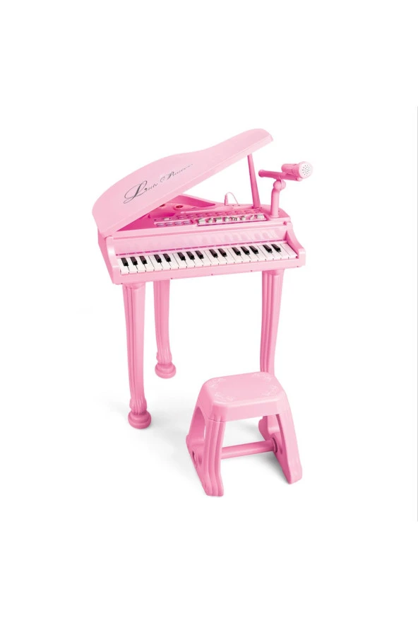 Mikrofonlu 37 Tuşlu Mp3 Çalar Büyük pembe Piyano Oturak ve mikrofon fiyatına dahildir.