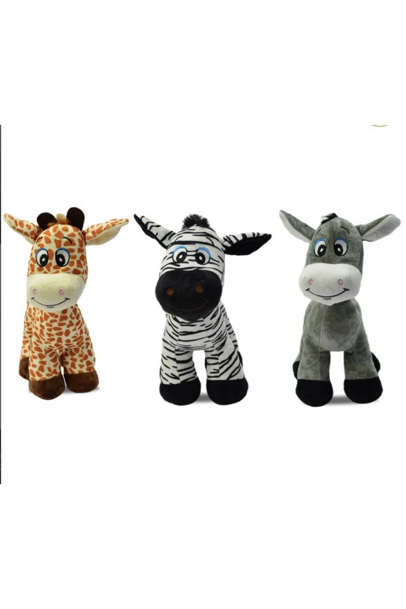 Peluş Oyuncak sevimli Eşşek 30 Cm - 4