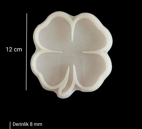 12cm - Yonca Model Bardak Altı Kalıbı