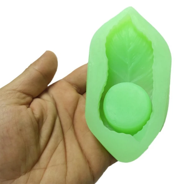 5 Adet Yaprak - Mum ve Beton Kalıp - Resim 2