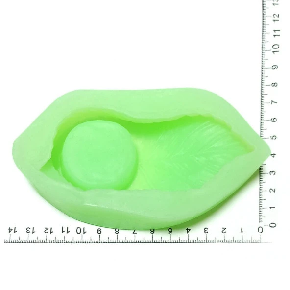 5 Adet Yaprak - Mum ve Beton Kalıp - Resim 6