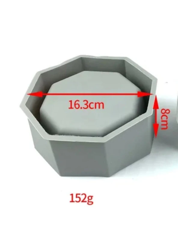 Sekiz Kenar Beton Saksı Kalıbı Kod: 1146