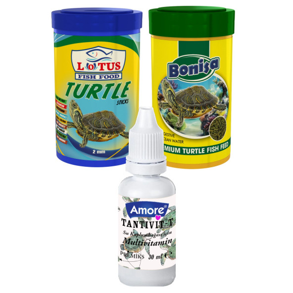 Lotus Turtle Food Sticks 100ml, Bonisa 100ml Su Kaplumbağası Yüzen Yemi, Multivitamin