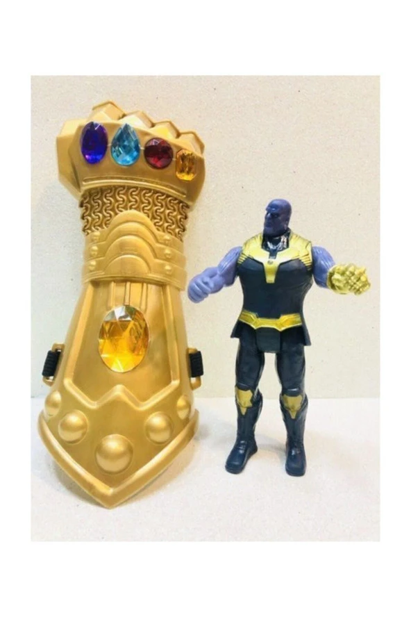 Mavi Işıklı Thanos Ve Eldiveni 2 Li Oyuncak Figür Thanos - 4