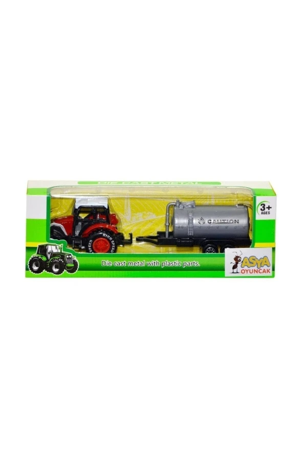 Die Cast Sürtmeli Metal Oyuncak Traktör 18 cm - 6