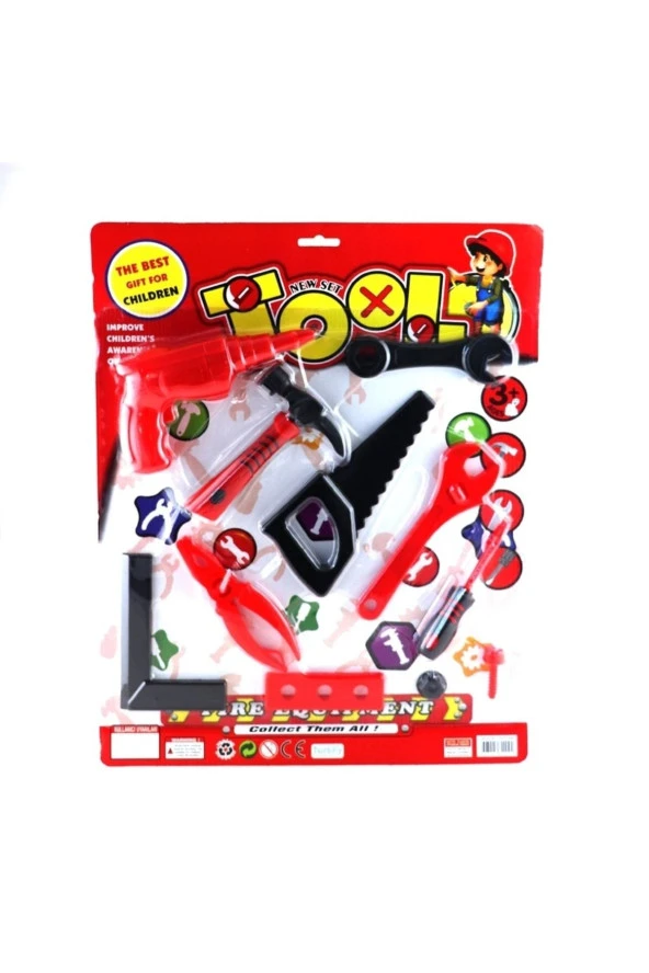 Tool Play Set Oyuncak Tamir Seti Büyük Boy 9 Parça